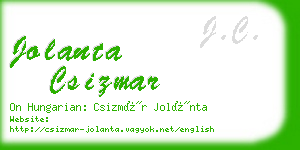 jolanta csizmar business card